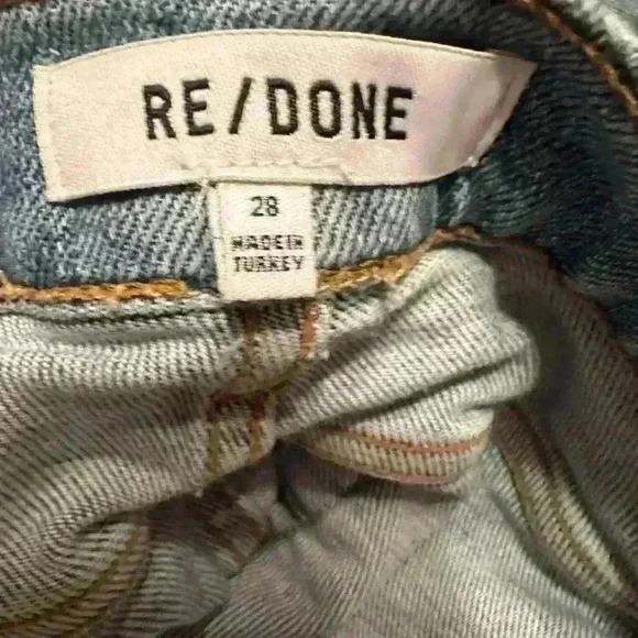 Re/Done Jeans 90’s High Rise Crop Medium Wash Size 28 - Picture 7 of 10